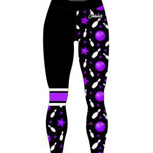 TGIF Purple Bowling Party FanieHose Leggings