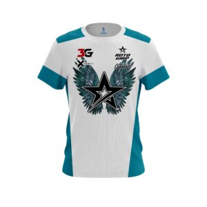 Stefanie Johnson Roto Grip Angel Wings Teal CoolWick Bowling Jersey