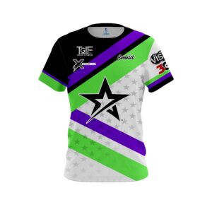 Stefanie Johnson Roto Grip Purple Lime Green Joker CoolWick Bowling Jersey