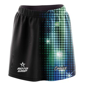 Stefanie Johnson Roto Grip Blue Teal Sparkle CoolWick Bowling Skort