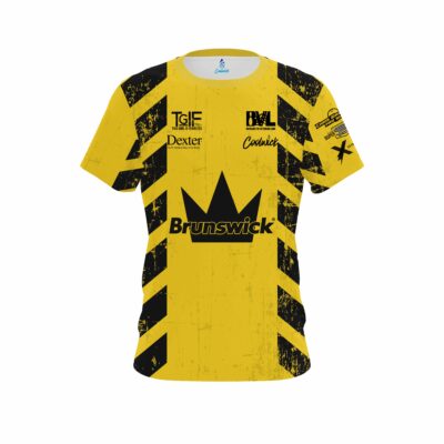 .Stefanie Johnson Brunswick Caution CoolWick Bowling Jersey